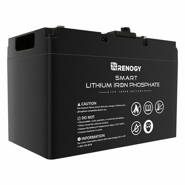 Renogy Smart Lithium-Iron Phosphate Battery 12 Volt 100Ah